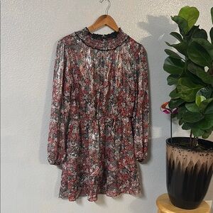 Crystal Doll Multicolor Long Sleeve Dress